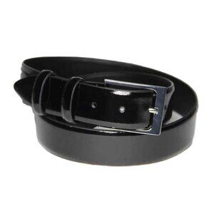 The Savile Row Company London Black Patent Leather Belt Formal Men's Size 38